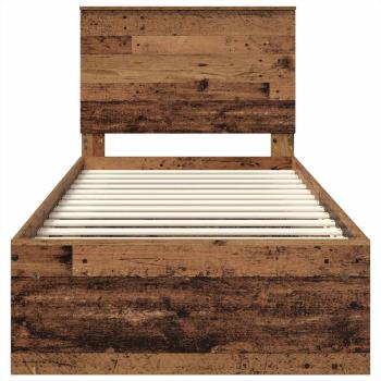 Bettrahmen Altholz 75 x 190 cm Massives Kiefernholz