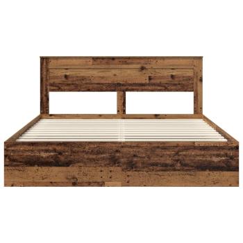 Bettrahmen Altholz 200 x 200 cm Massives Kiefernholz