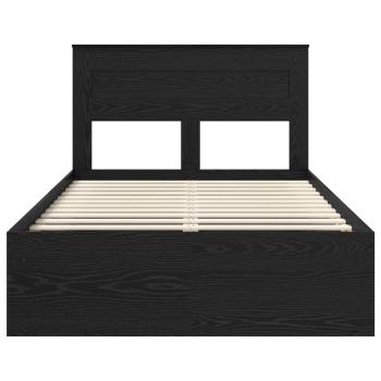 Bettrahmen Schwarz 120 x 190 cm Massives Kiefernholz