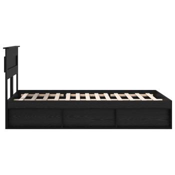 Bettrahmen Schwarz 120 x 200 cm Massives Kiefernholz