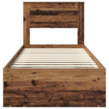 Bettrahmen Altholz 100 x 200 cm Massives Kiefernholz