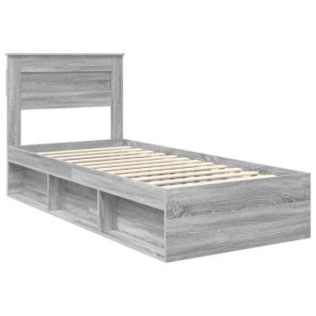 Bettrahmen Sonoma-Grau 90 x 190 cm Massives Kiefernholz