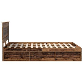 Bettrahmen Altholz 150 x 200 cm Massives Kiefernholz