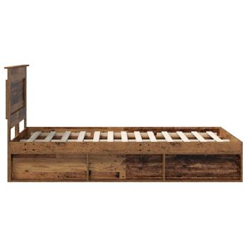 Bettrahmen Altholz 120 x 200 cm Massives Kiefernholz