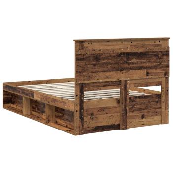 Bettrahmen Altholz 120 x 200 cm Massives Kiefernholz