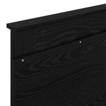 Bettrahmen Schwarz 90 x 190 cm Massives Kiefernholz