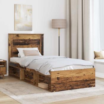 Bettrahmen Altholz 90 x 190 cm Massives Kiefernholz