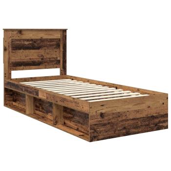 Bettrahmen Uni Altholz 75 x 190 cm Massives Kiefernholz