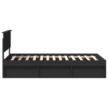 Bettrahmen Schwarz 100 x 200 cm Massives Kiefernholz