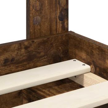 Bettrahmen Geräucherte Eiche 100 x 200 cm Massives Kiefernholz
