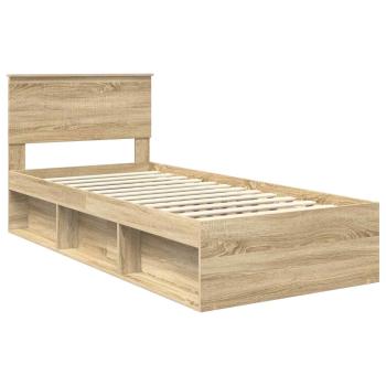 Bettrahmen Sonoma-Eiche 90 x 190 cm Massives Kiefernholz