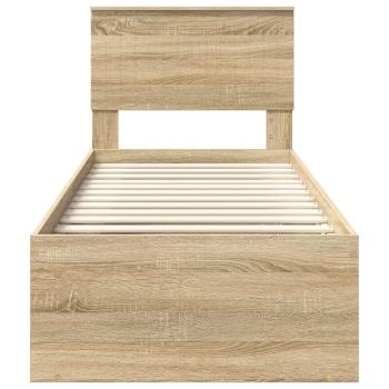 Bettrahmen Sonoma-Eiche 75 x 190 cm Massives Kiefernholz