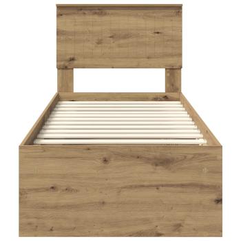 Bettrahmen Kunsthandwerk Eiche 75 x 190 cm Massives Kiefernholz