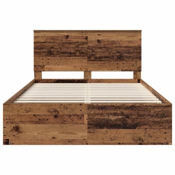 Bettrahmen Altholz 135 x 190 cm Massives Kiefernholz