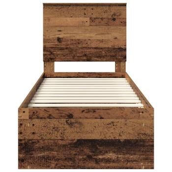 ARDEBO.de - Bettrahmen Altholz 75 x 190 cm Massives Kiefernholz