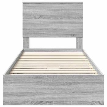 Aufbewahrungsbett Graues Sonoma 90 x 200 cm Holzwerkstoff