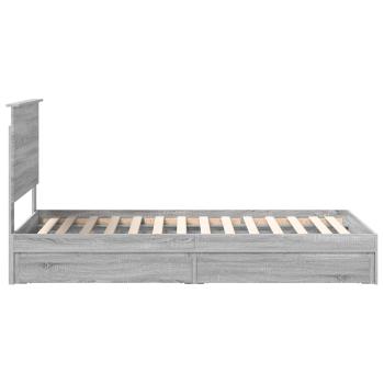 Aufbewahrungsbett Graues Sonoma 90 x 200 cm Holzwerkstoff