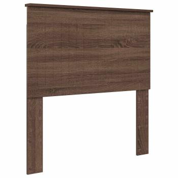 Aufbewahrungsbett Braun Eichen-Optik 90 x 190 cm Holzwerkstoff