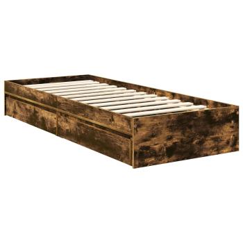 Aufbewahrungsbett Geräucherte Eiche 75 x 190 cm Holzwerkstoff