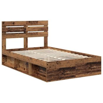 Bettrahmen Altholz 120 x 200 cm Massives Kiefernholz