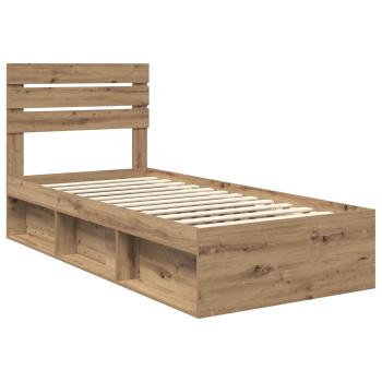 Bettrahmen Artisan-Eiche 90 x 190 cm Massives Kiefernholz