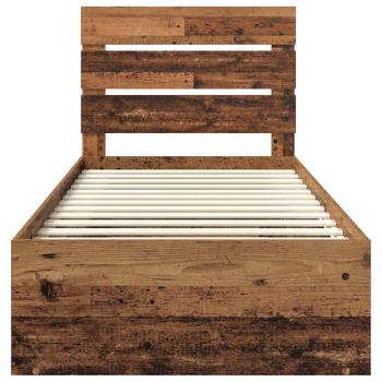 Bettrahmen Altholz 100 x 200 cm Massives Kiefernholz