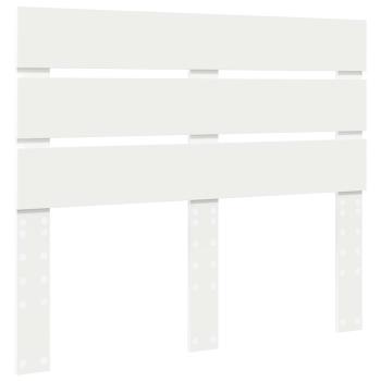 Aufbewahrungsbett mit Kopfteil Weiß 120 x 200 cm Holzwerkstoff