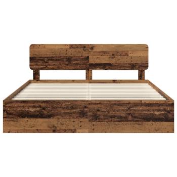 Bettrahmen Altholz 200 x 200 cm Massives Kiefernholz