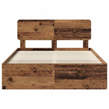 Bettrahmen Altholz 160 x 200 cm Massives Kiefernholz