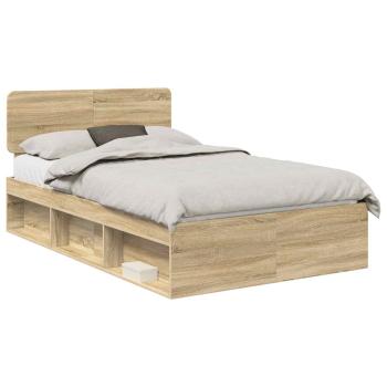 ARDEBO.de - Bettrahmen Sonoma 120 x 190 cm Massives Kiefernholz
