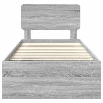 Bettrahmen Graues Sonoma 100 x 200 cm Massives Kiefernholz