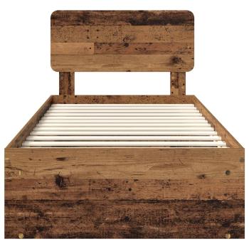 Bettrahmen Altholz 100 x 200 cm Massives Kiefernholz
