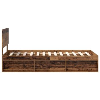Bettrahmen Altholz 100 x 200 cm Massives Kiefernholz