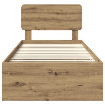 Bettrahmen Kunsthandwerk Eiche 90 x 190 cm Massives Kiefernholz