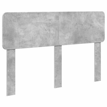 Bettrahmen mit Kopfteil Beton Grau 140 x 190 cm Holzwerkstoff