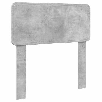 ARDEBO.de - Bettrahmen mit Kopfteil Beton Grau 90 x 190 cm Holzwerkstoff