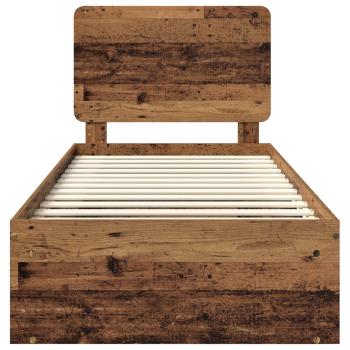 Bettrahmen Altholz 100 x 200 cm Massives Kiefernholz