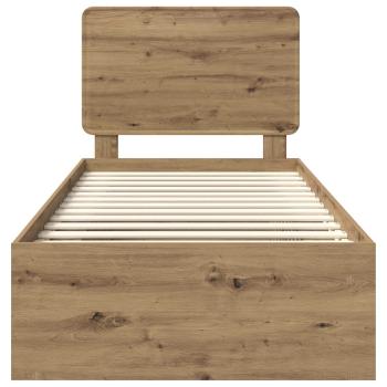 Bettrahmen Kunsthandwerk Eiche 90 x 190 cm Massives Kiefernholz