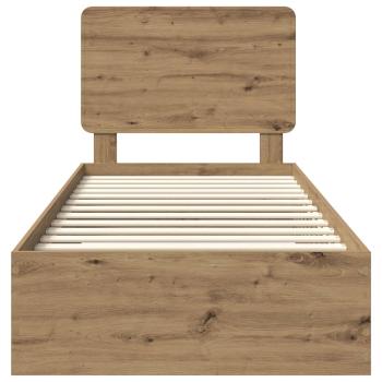 Bettrahmen Artisan-Eiche 100 x 200 cm Holzwerkstoff