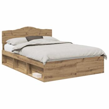 Bettrahmen mit Kopfteil Kunsthandwerk Eiche 150 x 200 cm