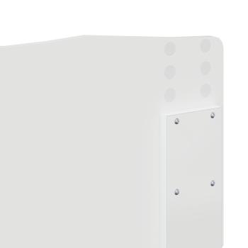 Bettrahmen mit Kopfteil Weiß 120 x 200 cm Massives Kiefernholz