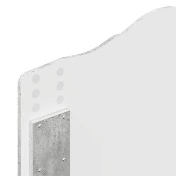 Bettrahmen Beton Grau 90 x 190 cm Massives Kiefernholz