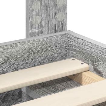 Bettrahmen Graues Sonoma 90 x 190 cm Massives Kiefernholz