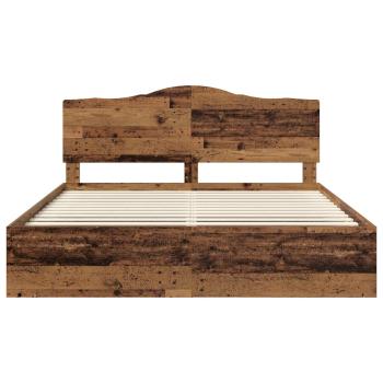 Bettrahmen Altholz 200 x 200 cm Massives Kiefernholz