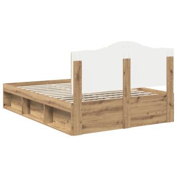 Bettrahmen mit Kopfteil Kunsthandwerk Eiche 150 x 200 cm