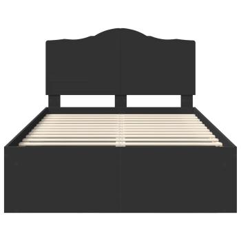 Bettrahmen Schwarz 135 x 190 cm Massives Kiefernholz
