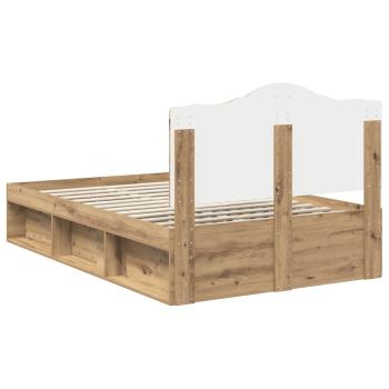 Bettrahmen mit Kopfteil Kunsthandwerk Eiche 120 x 200 cm