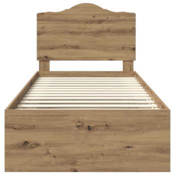 Bettrahmen Kunsthandwerk Eiche 90 x 190 cm Massives Kiefernholz