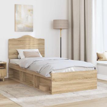 Bettrahmen Sonoma-Eiche 75 x 190 cm Massives Kiefernholz