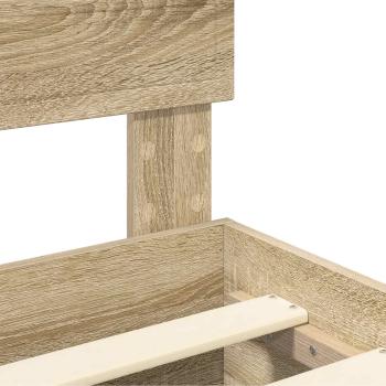 Bettrahmen mit Kopfteil Sonoma-Eiche 150 x 200 cm Holzwerkstoff